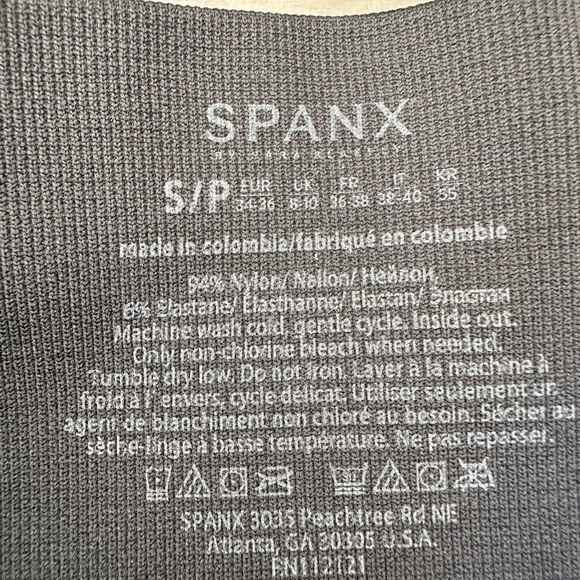 SPANX Look at Me Now Geo Print Seamless Leggings Black Size Small - Picture 4 of 4